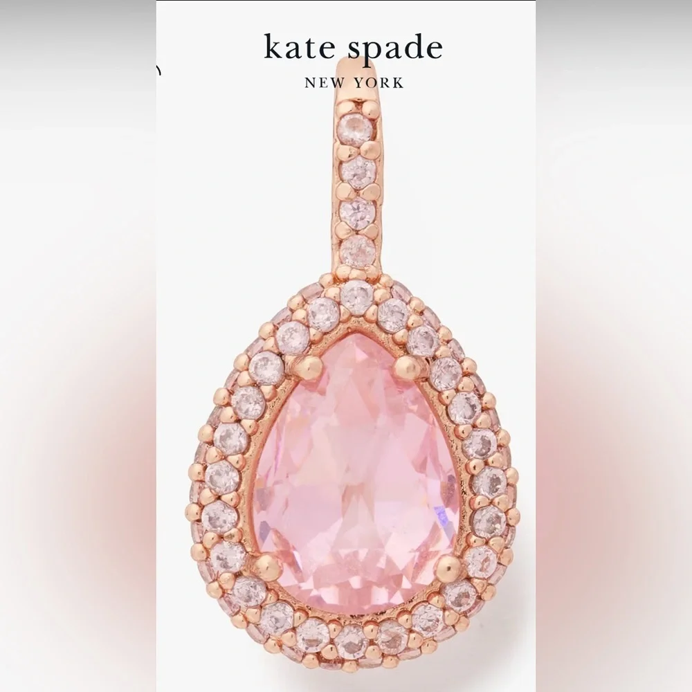 Kate Spade Brilliant‎ Statements Pavé Halo Drop Earrings NEW